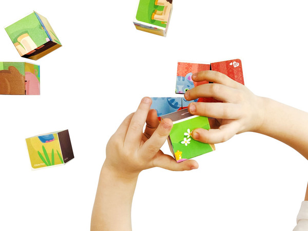 Изображение товара Развивающий игровой набор Baby Toys Кубики Мама и малыш / 03537