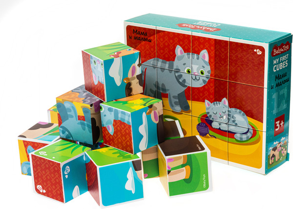Изображение товара Развивающий игровой набор Baby Toys Кубики Мама и малыш / 03537