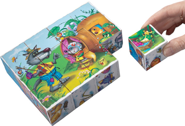 Изображение товара Развивающая игра Десятое королевство Кубики с картинками Родные сказки / 00668