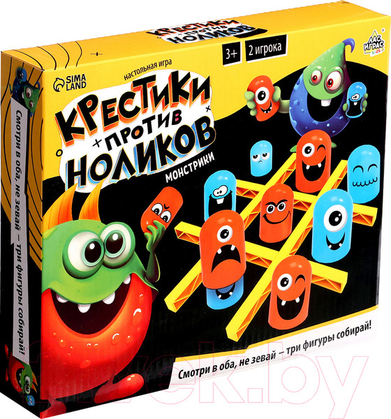 Изображение товара Настольная игра Лас Играс Крестики против ноликов Монстрики / 4072458