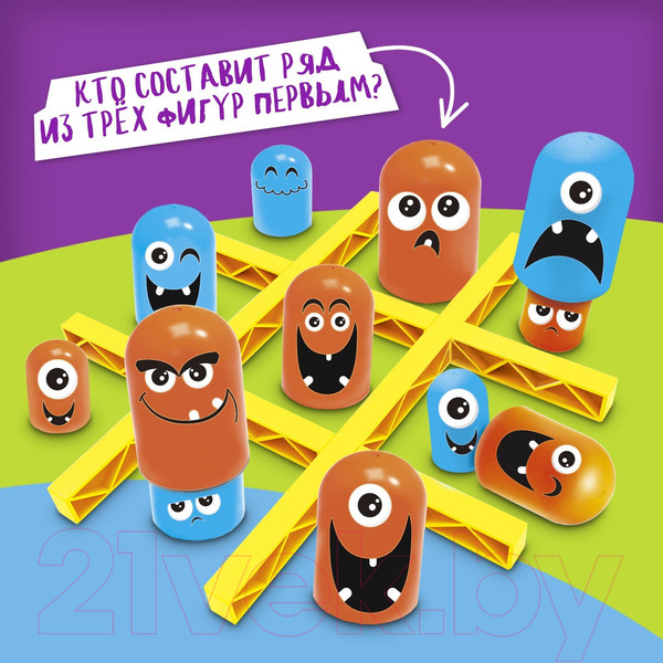 Изображение товара Настольная игра Лас Играс Крестики против ноликов Монстрики / 4072458