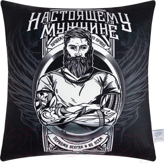 Изображение товара Подушка декоративная Этель Настоящему мужчине / 9101174 (40x40, велюр)