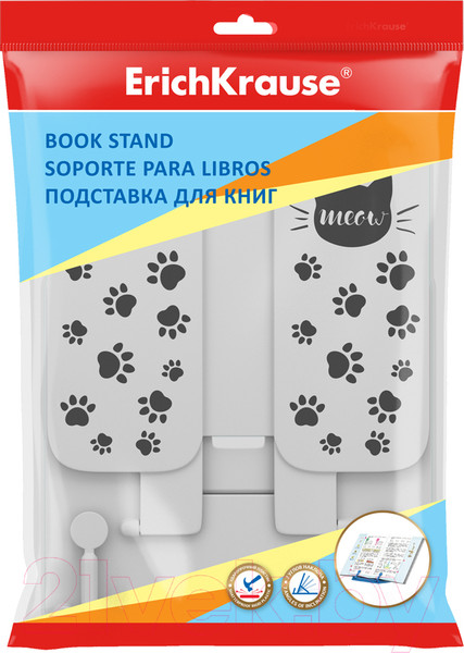 Изображение товара Подставка для книг Erich Krause Meow / 58066 (белый)
