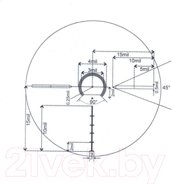 Изображение товара Оптический прицел Veber Загонник Wolf 1-8x24 GB FD