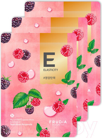 Изображение товара Набор масок для лица Frudia Тонизирующих с малиной (10x20мл)