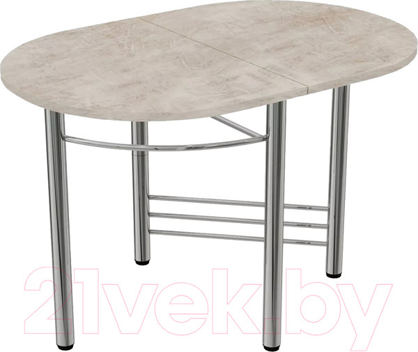 Изображение товара Обеденный стол ВВР Пристенный (ЛДСП, камень светлый)