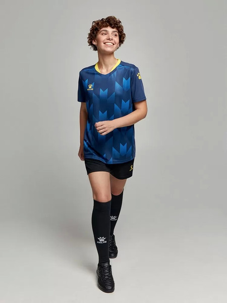 Изображение товара Футбольная форма Kelme Short-Sleeved Football Suit / 8251ZB1003-416 (S, темно-синий/черный)
