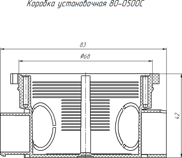 Изображение товара Подрозетник Промрукав СП 80-0500С 68x42 / 80-0500С