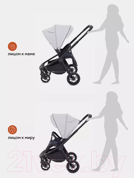Изображение товара Детская универсальная коляска Rant Energy Basic 3 в 1 / RA092 (серый)