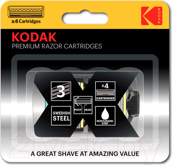 Изображение товара Набор сменных кассет Kodak Premium Razor / Cat 30425125 (4шт)