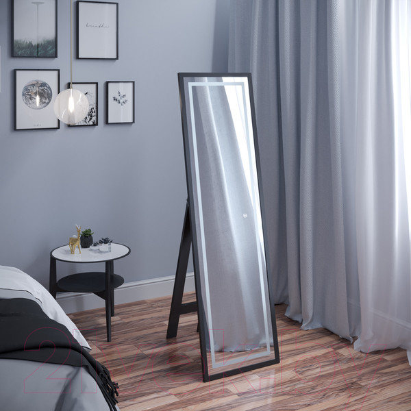 Изображение товара Зеркало Континент Norden Black Led 49x165 (напольное)