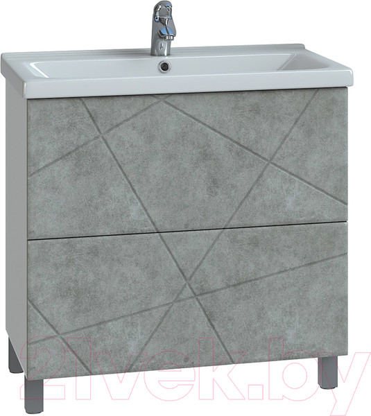 Изображение товара Тумба под умывальник Vigo Geometry 800-0-2 (бетон)