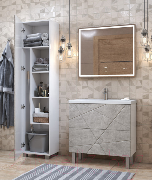 Изображение товара Тумба под умывальник Vigo Geometry 800-0-2 (бетон)