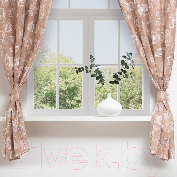 Изображение товара Комплект штор Доляна Cup of tea / 4682767 (150x180)