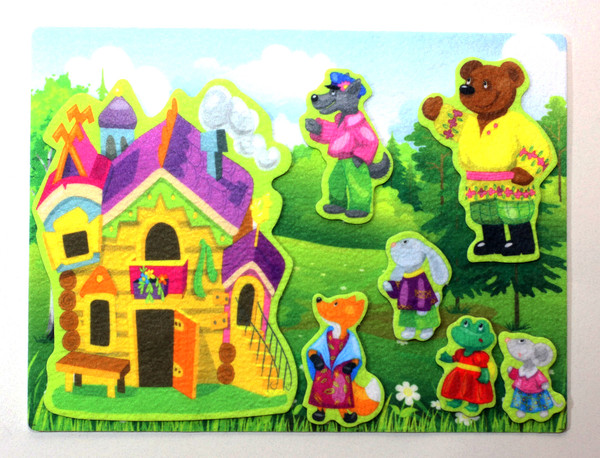 Изображение товара Кукольный театр Десятое королевство Из фетра на липучках Теремок / 03959