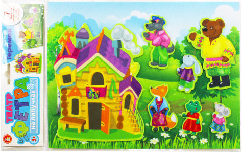 Изображение товара Кукольный театр Десятое королевство Из фетра на липучках Теремок / 03959