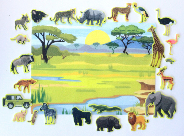 Изображение товара Кукольный театр Десятое королевство Из фетра на липучках Сафари / 03956