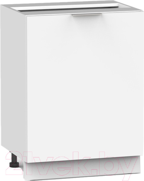 Изображение товара Шкаф-стол кухонный Интермебель Микс Топ ШСР 850-1-500 без столешницы (белый премиум)