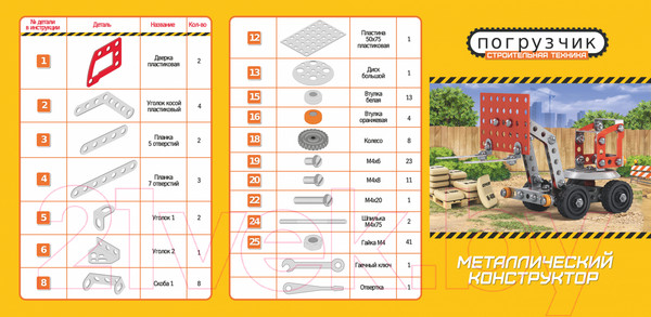Изображение товара Конструктор Десятое королевство Строительная техника. Погрузчик / 02137