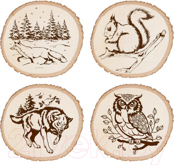 Изображение товара Набор для выжигания Десятое королевство На спиле дерева / 04129