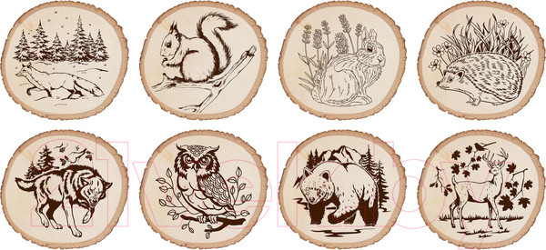 Изображение товара Набор для выжигания Десятое королевство На спиле дерева / 04129