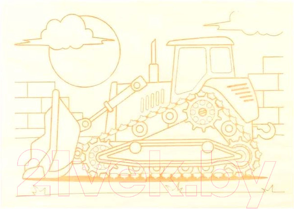 Изображение товара Набор для выжигания Десятое королевство Выжигание. Доски для выжигания Спецтехника / 04162 (10шт)