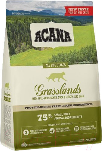 Изображение товара Сухой корм для кошек Acana Grasslands Cat & Kitten / 2176 (1.8кг)