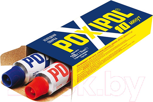 Изображение товара Холодная сварка Remocolor Poxipol Двухкомпонентная / 69-9-715 (14мл, серый)