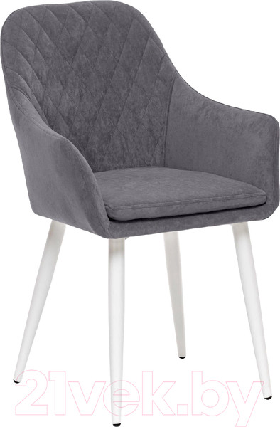 Изображение товара Стул Импэкс Leset Слим с подлокотниками (белый/велюр графит)