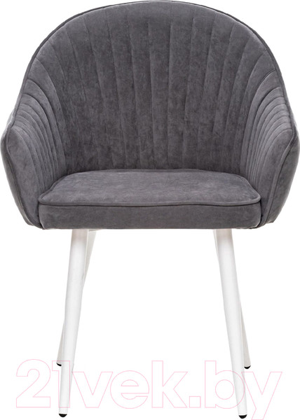 Изображение товара Стул Импэкс Leset Вайд с подлокотниками (белый/велюр графит)