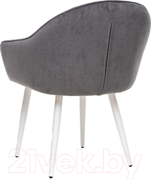 Изображение товара Стул Импэкс Leset Вайд с подлокотниками (белый/велюр графит)