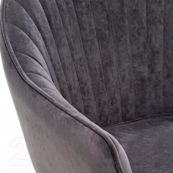 Изображение товара Стул Импэкс Leset Вайд с подлокотниками (белый/велюр графит)