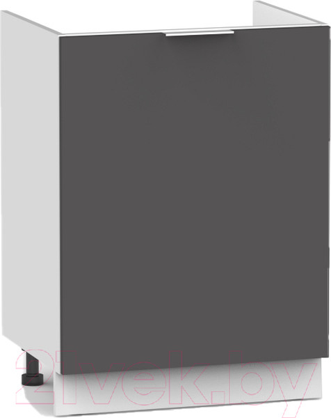 Изображение товара Шкаф под мойку Интермебель Микс Топ ШСРМ 850-2-600 без столешницы (графит серый)
