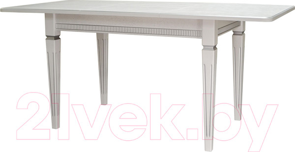 Изображение товара Обеденный стол Мебелик Васко В 86Н (белый/серебристый)
