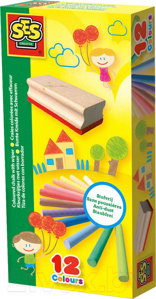 Изображение товара Набор мела канцелярского SES Creative 00208 (12шт)