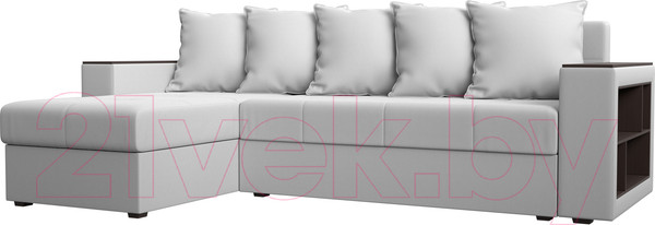 Изображение товара Диван угловой Лига Диванов Дубай лайт левый (экокожа белый)