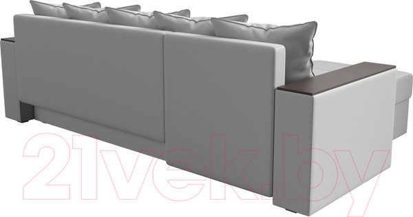 Изображение товара Диван угловой Лига Диванов Дубай лайт левый (экокожа белый)