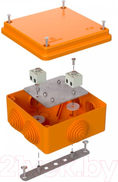 Изображение товара Коробка распределительная Промрукав ОП Огнестойкая 100x100x50 / 40-0300-FR6.0-4