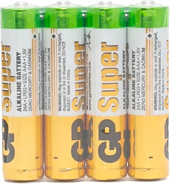 Изображение товара Комплект батареек GP Batteries Super Alkaline ААА / GP24ARS-2SB4 (4шт)