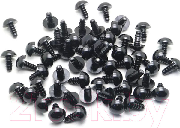 Изображение товара Набор глазок декоративных No Brand Винтовые D8мм (20шт, черный)