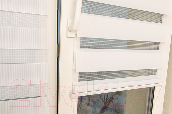 Изображение товара Рулонная штора Delfa Сантайм День-Ночь Стандарт МКД DN-40609 (68x215, белый)