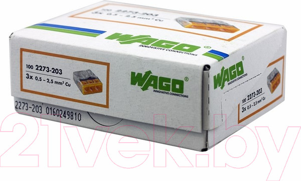 Изображение товара Набор клемм Wago 2273-203 / 07-5132 (100шт)