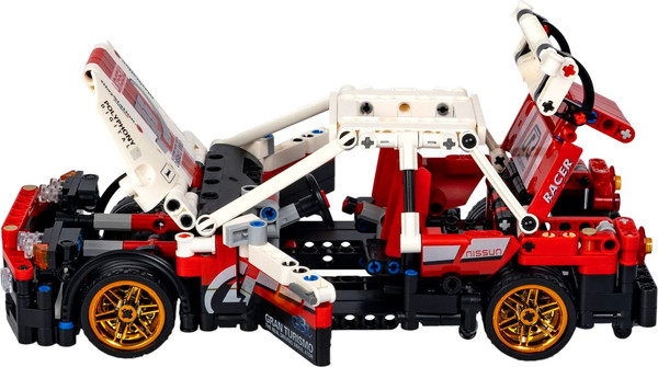 Изображение товара Конструктор инерционный Bondibon Гоночная машина / ВВ5682 (591эл, белый/красный)