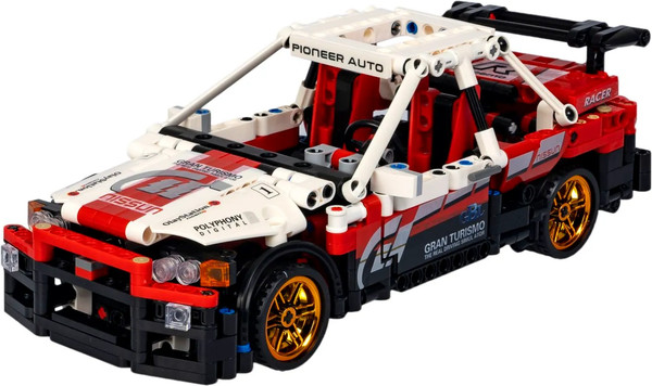 Изображение товара Конструктор инерционный Bondibon Гоночная машина / ВВ5682 (591эл, белый/красный)