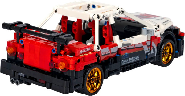 Изображение товара Конструктор инерционный Bondibon Гоночная машина / ВВ5682 (591эл, белый/красный)