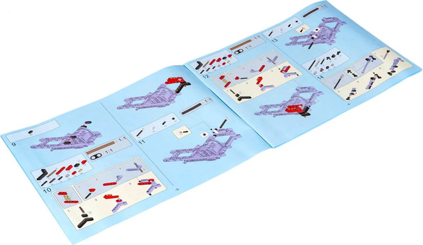 Изображение товара Конструктор инерционный Bondibon Гоночная машина / ВВ5682 (591эл, белый/красный)