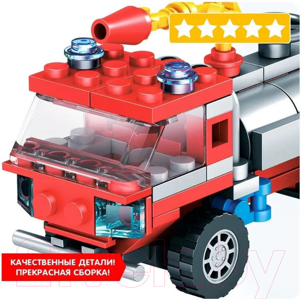 Изображение товара Конструктор Bondibon Пожарная служба Пожарная машина / ВВ5735 (95эл)
