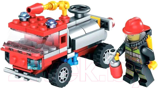 Изображение товара Конструктор Bondibon Пожарная служба Пожарная машина / ВВ5735 (95эл)