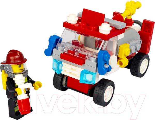 Изображение товара Конструктор Bondibon Пожарная служба Пожарная машина / ВВ5735 (95эл)