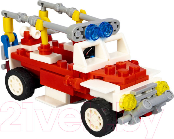 Изображение товара Конструктор Bondibon Пожарная служба Пожарная машина / ВВ5734 (97эл)